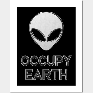 Alien Occupy Earth Space Invasion Fun Posters and Art